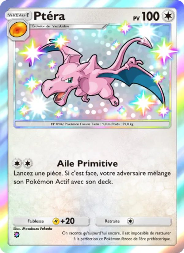 Carte Pokémon Ptéra 098/69 de l'extension Crise Interdimensionnelle