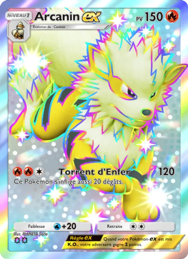 Carte Pokémon Arcanin-ex 100/69 de l'extension Crise Interdimensionnelle