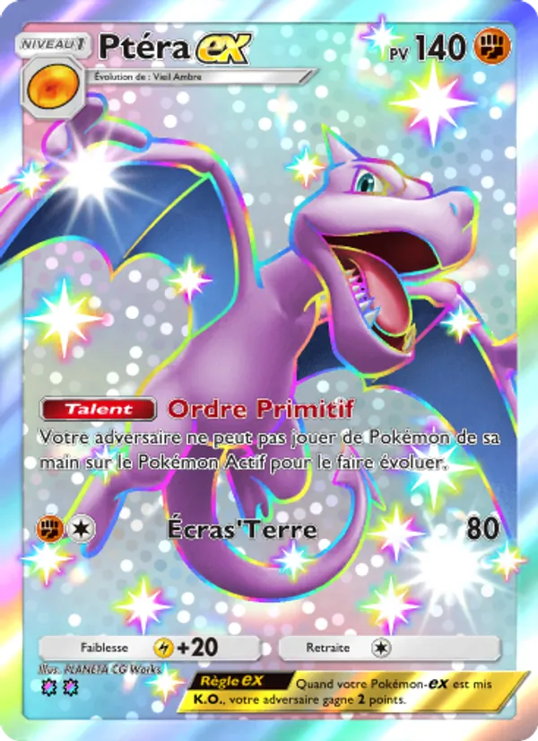Carte Pokémon Ptéra-ex 101/69 de l'extension Crise Interdimensionnelle