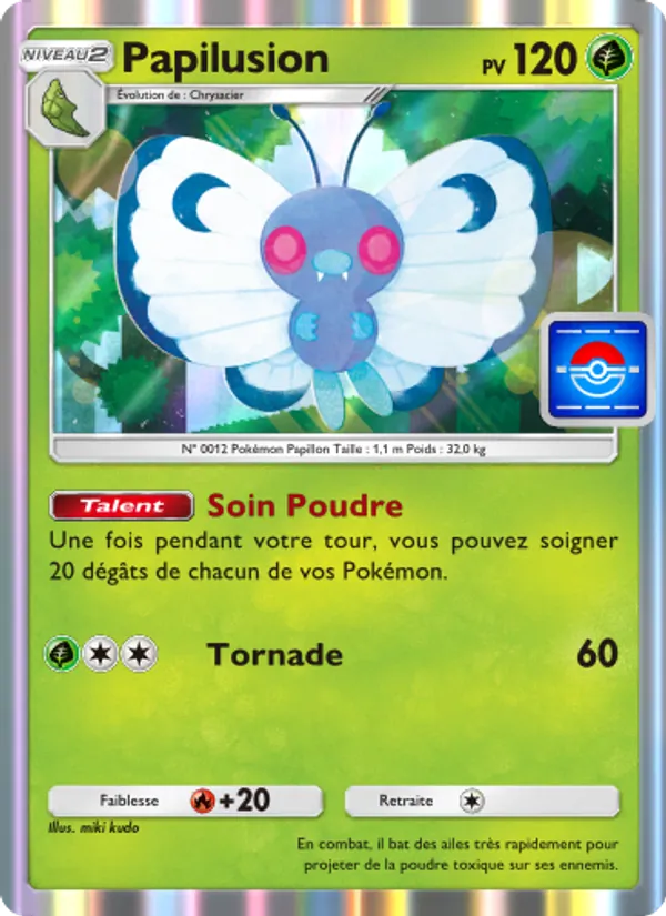 Carte Pokémon Papilusion 013 de l'extension Promo-A