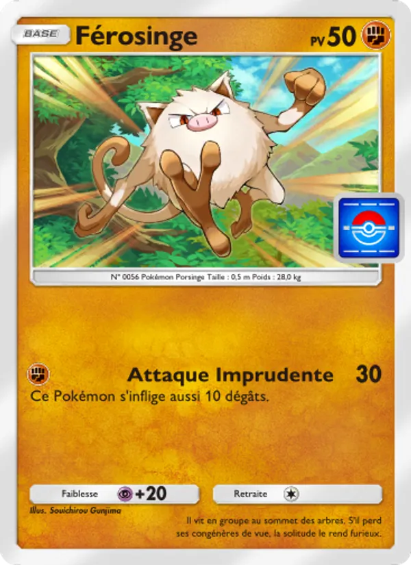 Carte Pokémon Férosinge 017 de l'extension Promo-A