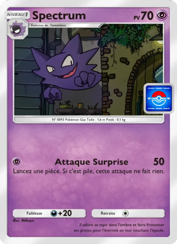 Carte Pokémon Spectrum 020 de l'extension Promo-A