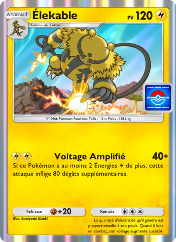 Carte Pokémon Élekable 036 de l'extension Promo-A