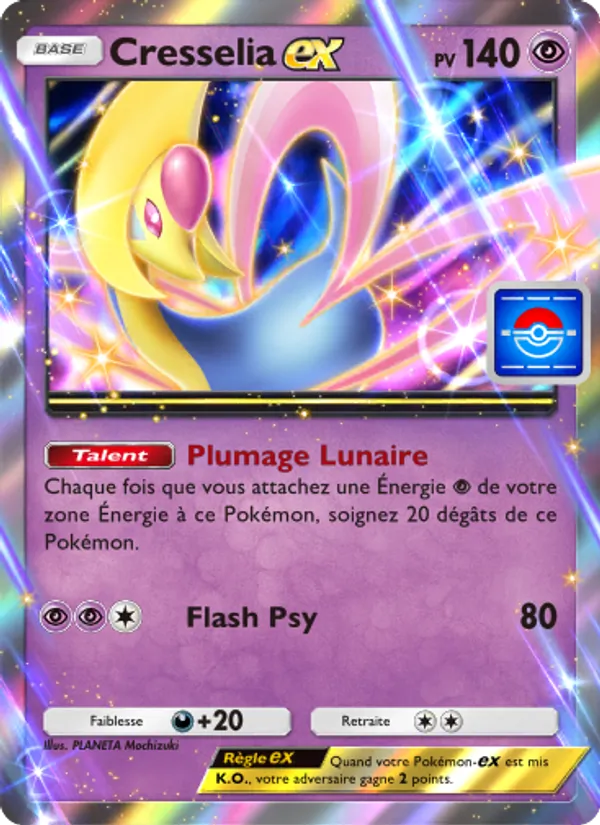 Carte Pokémon Cresselia-ex 037 de l'extension Promo-A