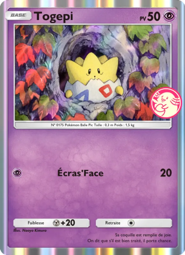Carte Pokémon Togepi 041 de l'extension Promo-A