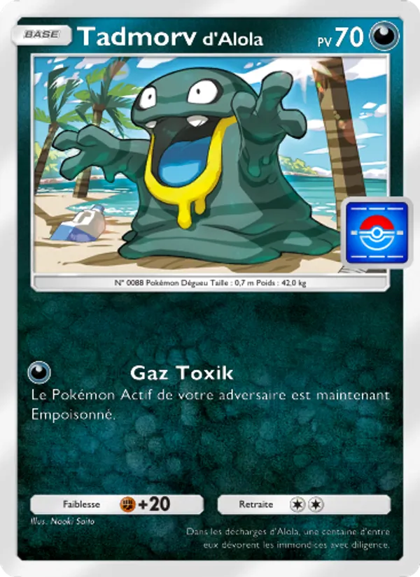 Carte Pokémon Tadmorvd'Alola 072 de l'extension Promo-A