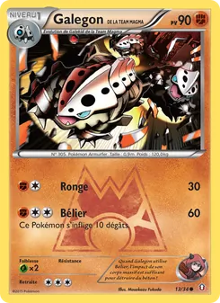 Carte Pokémon Galegon de la Team Magma 13 — Double Danger