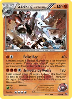 Carte Pokémon Galeking de la Team Magma 14 — Double Danger