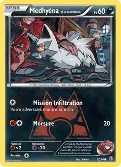 Carte Pokémon Medhyèna de la Team Magma 17 — Double Danger
