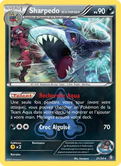 Carte Pokémon Sharpedo de la Team Aqua 21 — Double Danger