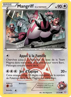 Carte Pokémon Mangriff de la Team Magma 22 — Double Danger