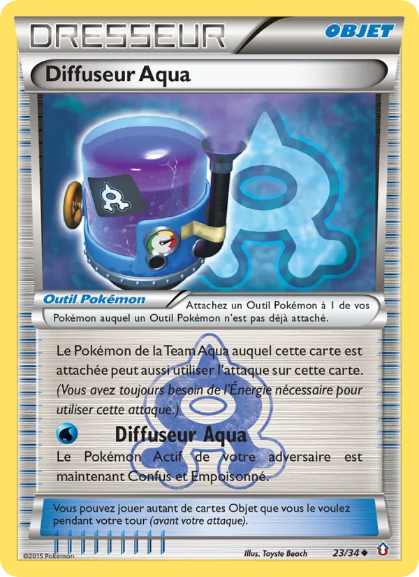Carte Pokémon Diffuseur Aqua 23/34 de l'extension Double Danger