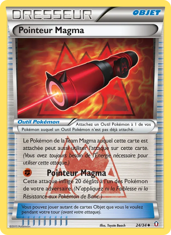 Carte Pokémon Pointeur Magma 24/34 de l'extension Double Danger