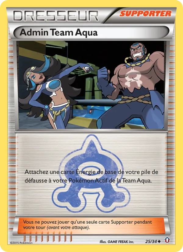 Carte Pokémon Admin Team Aqua 25/34 de l'extension Double Danger