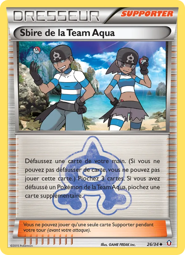 Carte Pokémon Sbire de la Team Aqua 26/34 de l'extension Double Danger