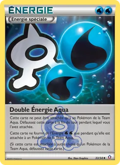 Carte Pokémon Double Énergie Aqua 33 — Double Danger