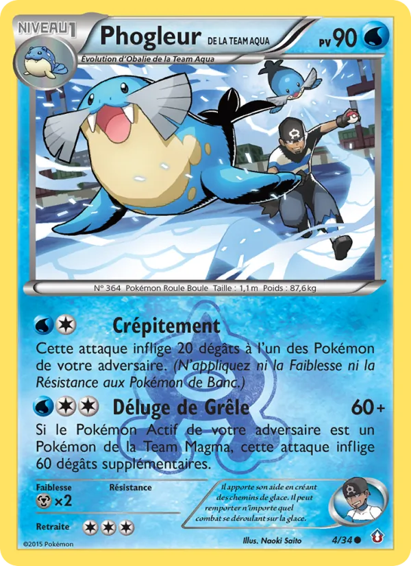 Carte Pokémon Phogleur de la Team Aqua 4/34 de l'extension Double Danger