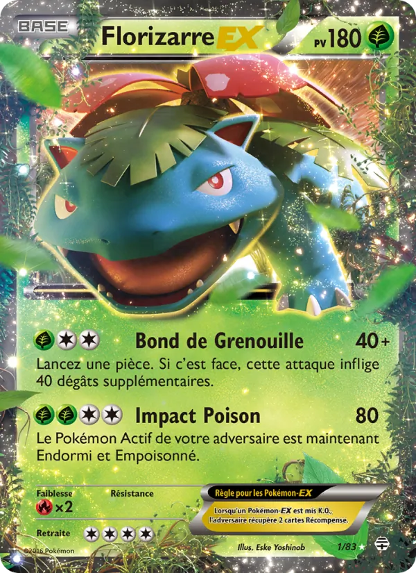Carte Pokémon Florizarre-EX 1/83 de l'extension Générations