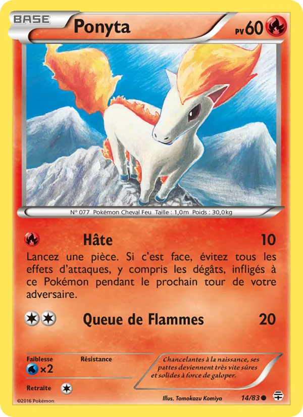 Carte Pokémon Ponyta 14/83 de l'extension Générations