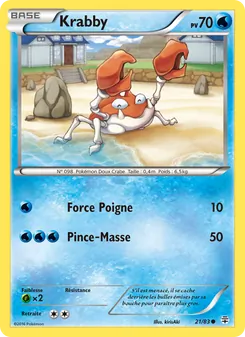 Carte Pokémon Krabby 21