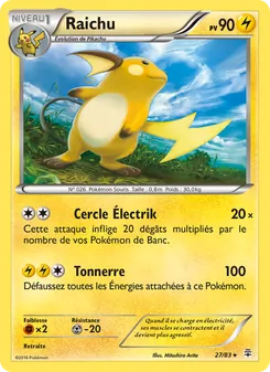 Carte Pokémon Raichu 27 — Générations