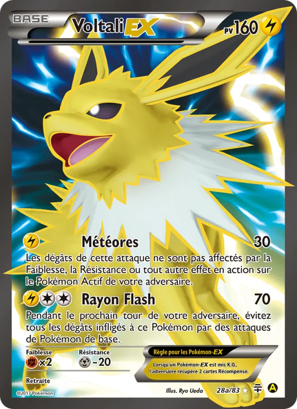 Carte Pokémon Voltali-EX 28/83 de l'extension Générations