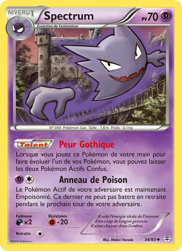 Carte Pokémon Spectrum 34/83 de l'extension Générations