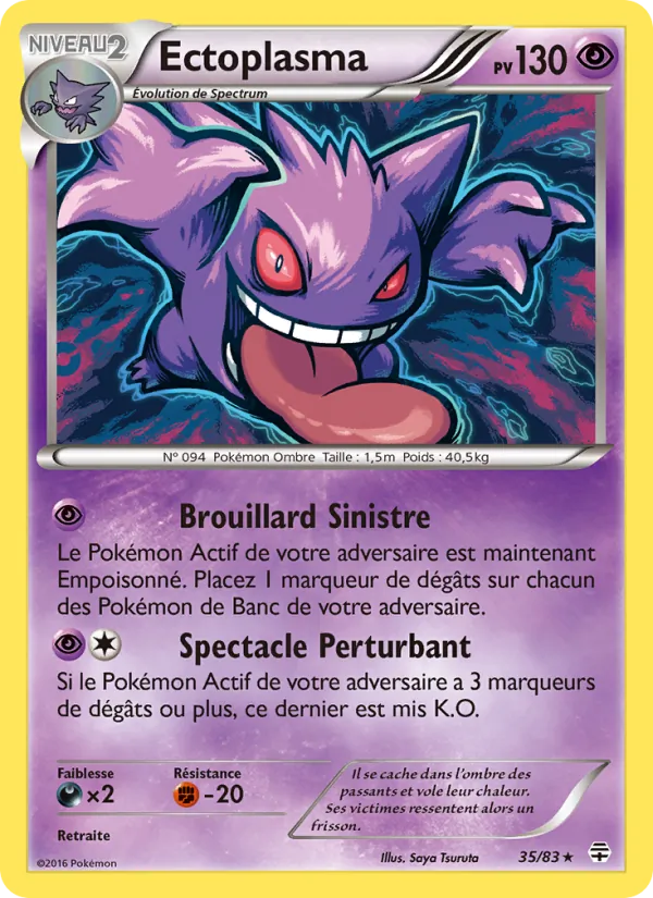 Carte Pokémon Ectoplasma 35/83 de l'extension Générations
