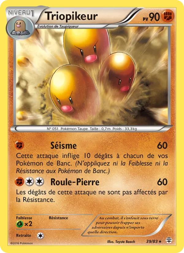Carte Pokémon Triopikeur 39/83 de l'extension Générations