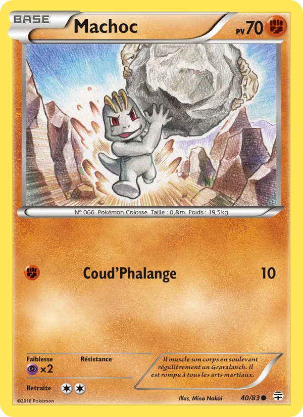 Carte Pokémon Machoc 40/83 de l'extension Générations