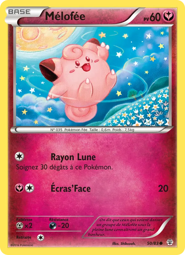 Carte Pokémon Mélofée 50/83 de l'extension Générations