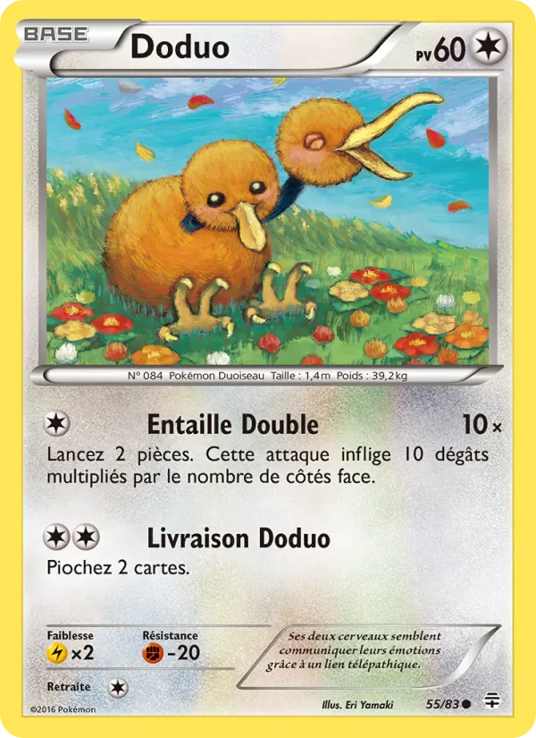Carte Pokémon Doduo 55/83 de l'extension Générations