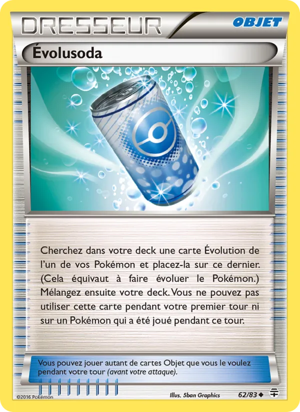 Carte Pokémon Évolusoda 62/83 de l'extension Générations
