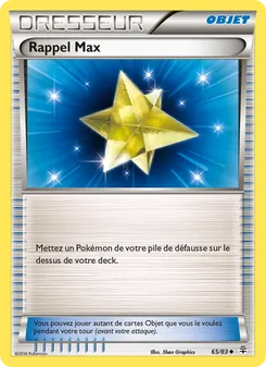 Carte Pokémon Rappel Max 65