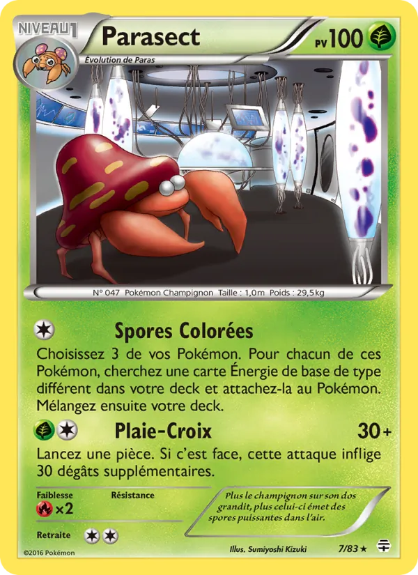 Carte Pokémon Parasect 7/83 de l'extension Générations