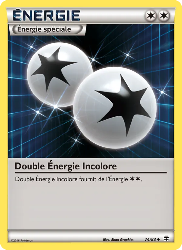 Carte Pokémon Double Énergie Incolore 74/83 de l'extension Générations