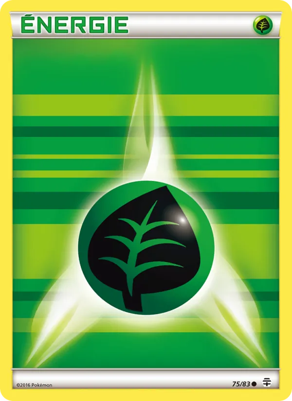 Carte Pokémon Énergie Grass de base 75/83 de l'extension Générations