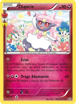 Carte Pokémon Diancie RC22 — Générations