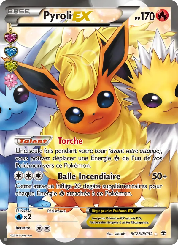 Carte Pokémon Pyroli-EX RC28/83 de l'extension Générations