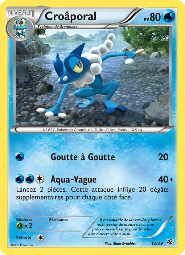 Carte Pokémon Croâporal 13/39 de l'extension Bienvenue à Kalos