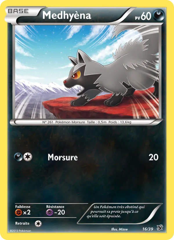 Carte Pokémon Medhyèna 16/39 de l'extension Bienvenue à Kalos