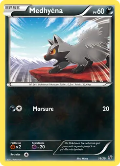 Carte Pokémon Medhyèna 16 — Bienvenue à Kalos