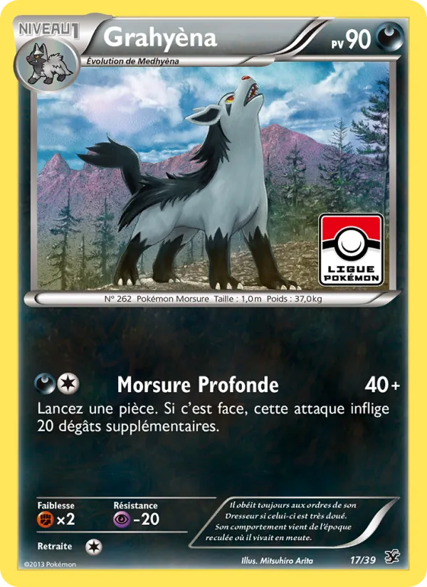 Carte Pokémon Grahyèna 17/39 de l'extension Bienvenue à Kalos
