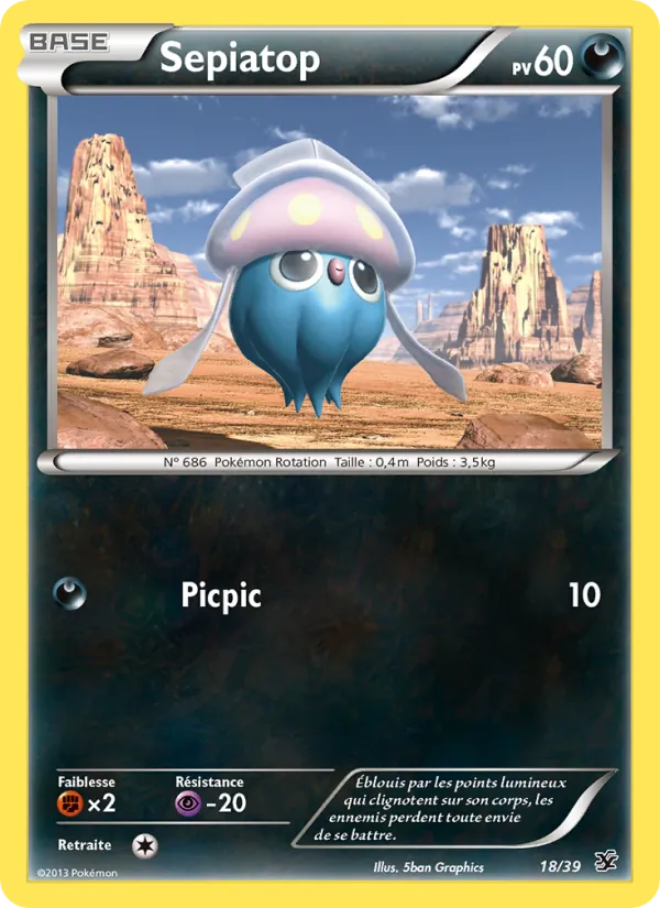 Carte Pokémon Sepiatop 18/39 de l'extension Bienvenue à Kalos