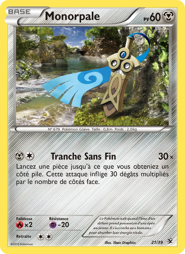 Carte Pokémon Monorpale 21/39 de l'extension Bienvenue à Kalos
