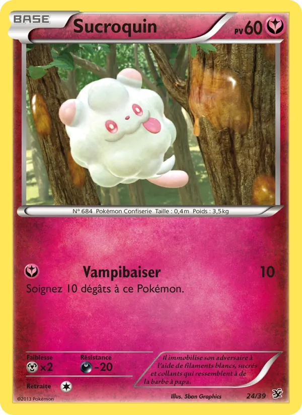 Carte Pokémon Sucroquin 24/39 de l'extension Bienvenue à Kalos