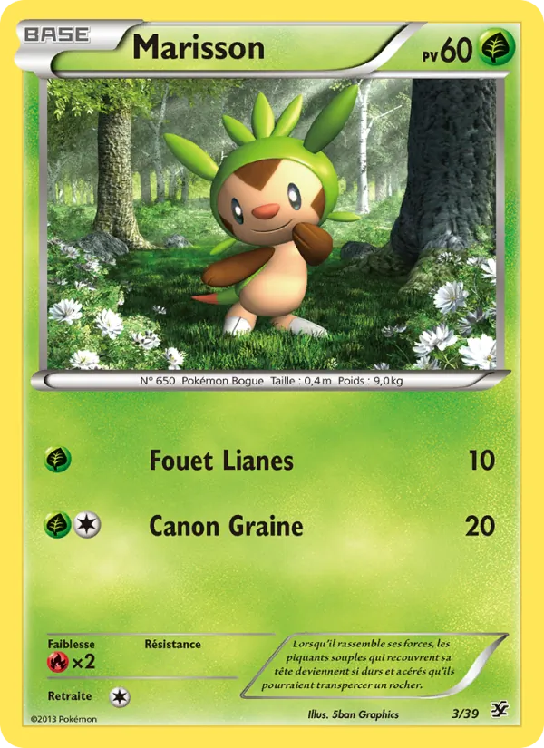 Carte Pokémon Marisson 3/39 de l'extension Bienvenue à Kalos