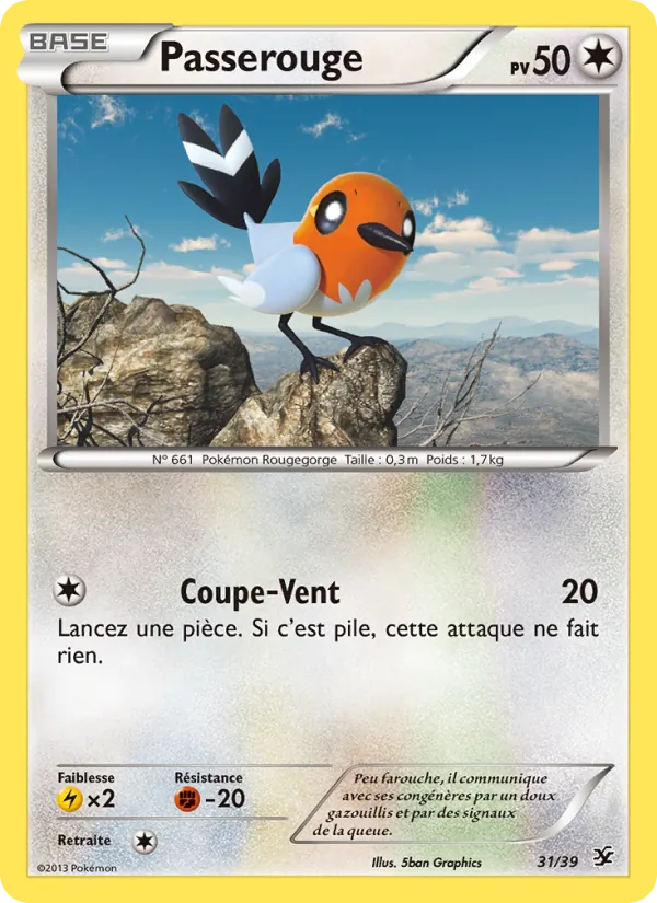 Carte Pokémon Passerouge 31/39 de l'extension Bienvenue à Kalos