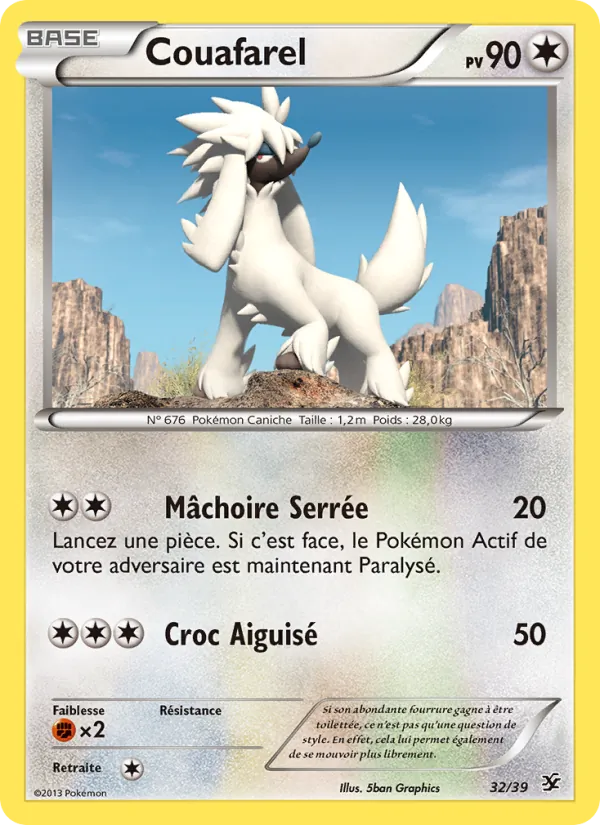 Carte Pokémon Couafarel 32/39 de l'extension Bienvenue à Kalos