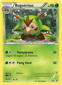 Carte Pokémon Boguérisse 4 — Bienvenue à Kalos